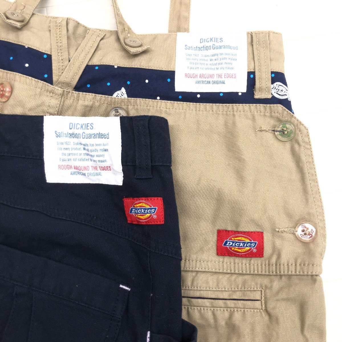 ●Dickies ディッキーズ クロップドパンツ 2点セット L ネイビー ベージュ まとめ テーパード チノパンツ 国内正規品 レディース 女性用_画像3