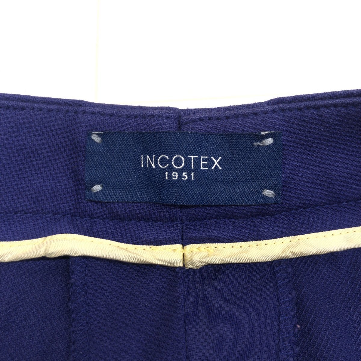 伊製 INCOTEX インコテックス ストレッチ テーパード パンツ 38(M) w70 紫 パープル イタリア製 国内正規品 レディース 女性用_画像3