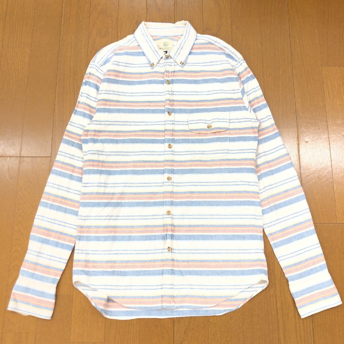 B&Y UNITED ARROWS ユナイテッドアローズ B.D. シャツ M マルチカラー 長袖 国内正規品 メンズ 紳士_画像1