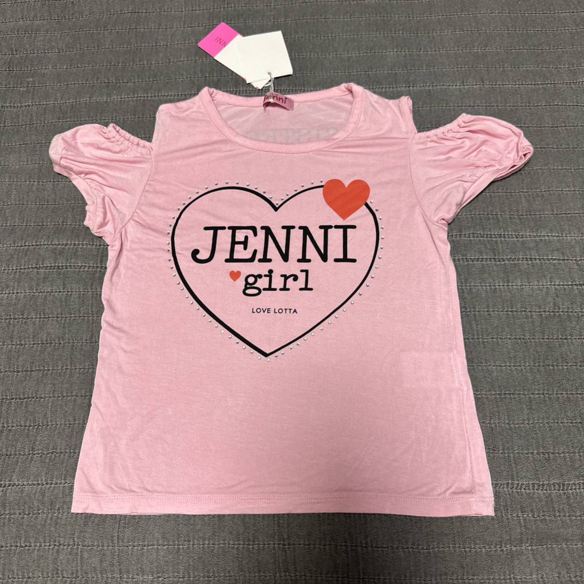 新品JENNIジェニィ　肩あきオフショルダー　半袖Tシャツ120ピンク　　色サイズ違い有