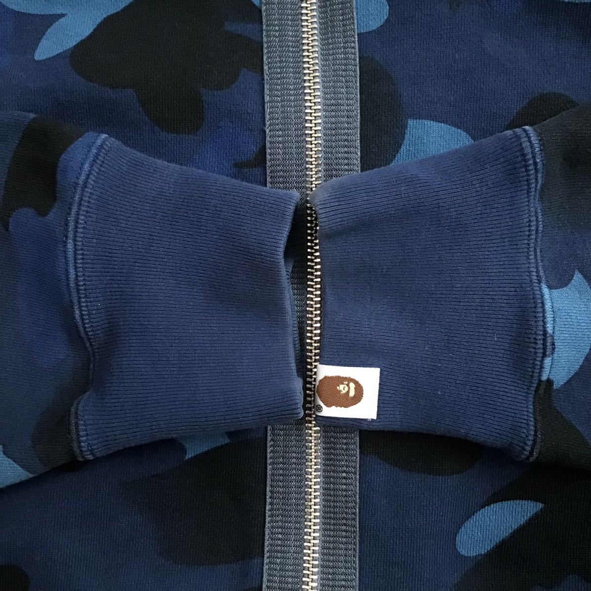 BAPE LOGO Blue camo full Zip Parker L size a bathing ape BAPE full zip hoodie Ape Bape A Bathing Ape camouflage i3