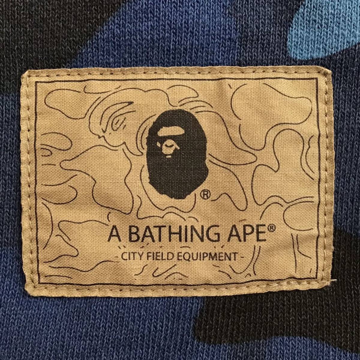 BAPE LOGO Blue camo full Zip Parker L size a bathing ape BAPE full zip hoodie Ape Bape A Bathing Ape camouflage i3