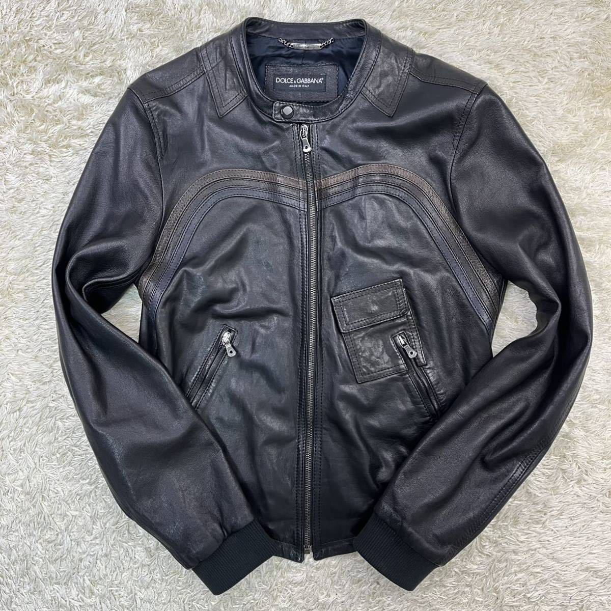 希少/極美品】DOLCE&GABBANA ドルチェ&ガッバーナ メンズ ライダース
