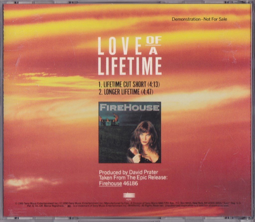 FIREHOUSE / LOVE OF A LIFETIME /US盤/中古CD！67442_画像2