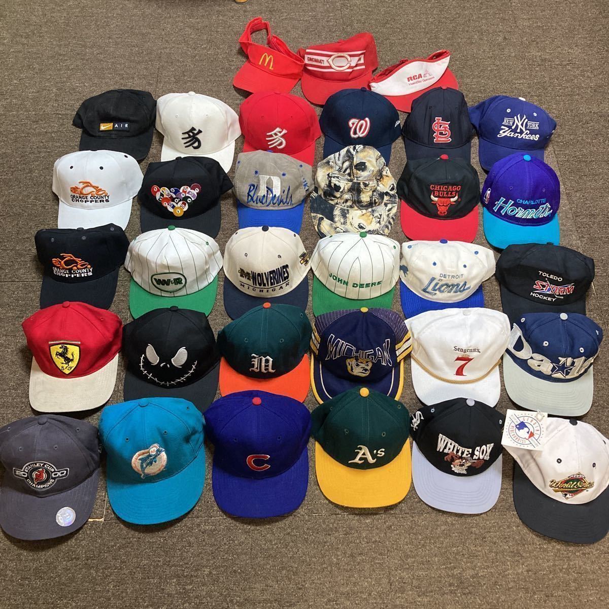 ニューエラ MLB NFL NIKE VINTAGE 80s 90s ヴィンテージ 帽子 キャップ まとめ売り CAP HAT SET 大量31個＋2 LOT アメリカ製_画像1