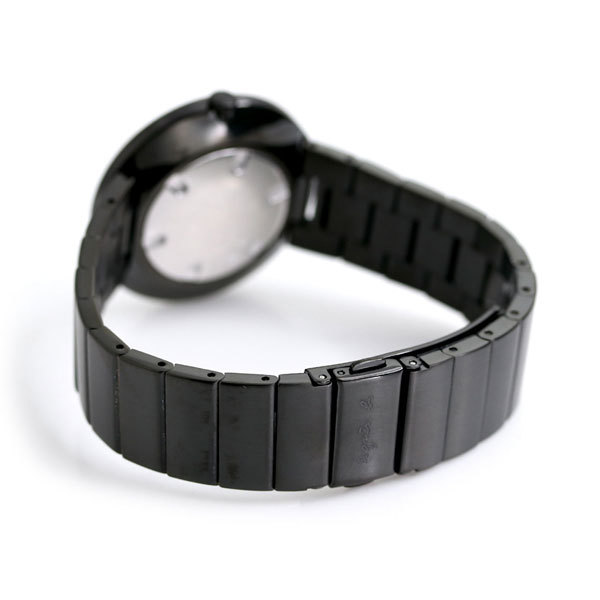 アニエスベー メンズ 腕時計 シンプル 3針 FCRK985 agnes b. オールブラック 黒_画像5
