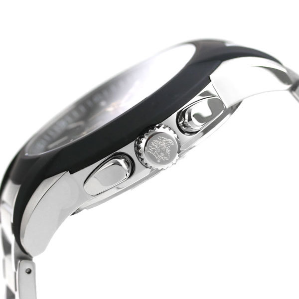 ヴェルサーチ キャラクター クロノグラフ スイス製 メンズ 腕時計 VEM800218 VERSACE ブラック 新品_画像3