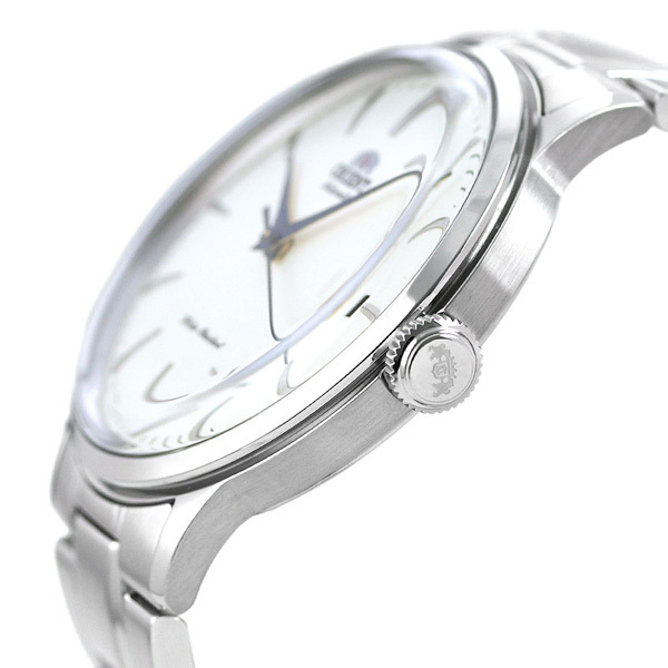   Orient   наручные часы   мужской  ORIENT  сделано в Японии   автоматически  скручивание    классика    календарь RN-AC0001S  белый 