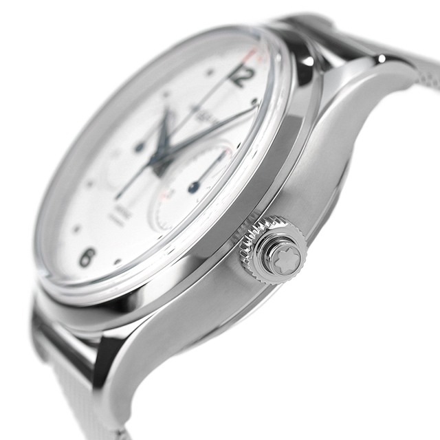 モンブラン ヘリテイジ 自動巻き 腕時計 メンズ クロノグラフ MONTBLANC 119952 アナログ シルバー スイス製_画像3