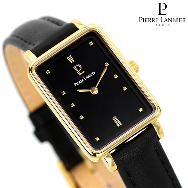 ピエールラニエ アリアン 腕時計 革ベルト Pierre Lannier P057H533BT アナログ ブラック 黒 フランス製