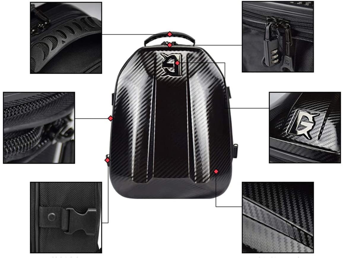  for motorcycle charcoal element fiber enhancing function equipped waterproof durability seat bag enhancing function equipped rucksack ( black )