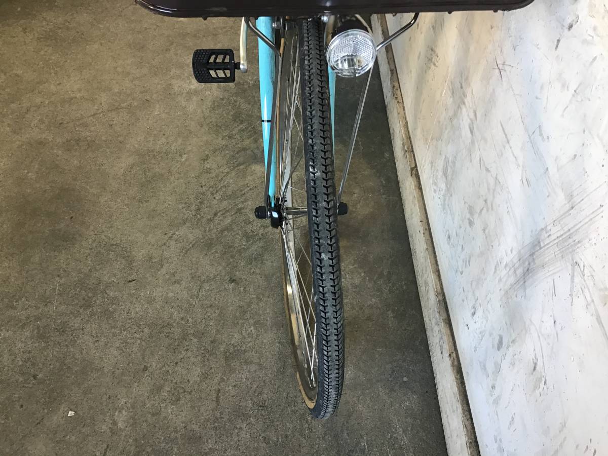 123* Gifu departure ^Panasonic/ Panasonic / electric bike ^26 -inch /3 step shifting gears / assist mileage verification /ELTA63/ crime prevention equipped / light blue / present condition goods R5.10/2y