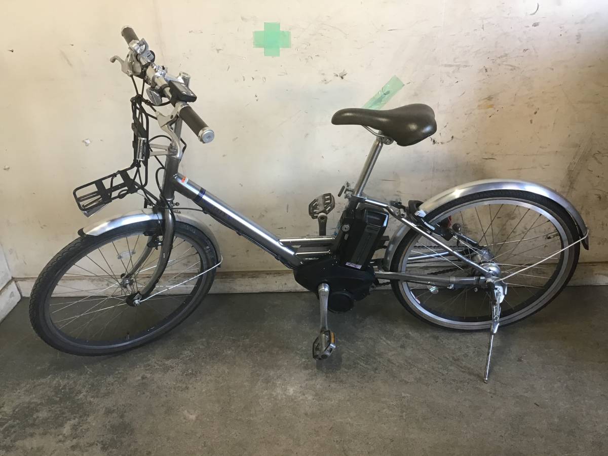 * Gifu departure ^YAMAHA PAS CITY V/ electric bike /24 -inch /5 step shifting gears / silver / assist mileage verification / crime prevention equipped / key attaching / present condition goods R5.10/2*y