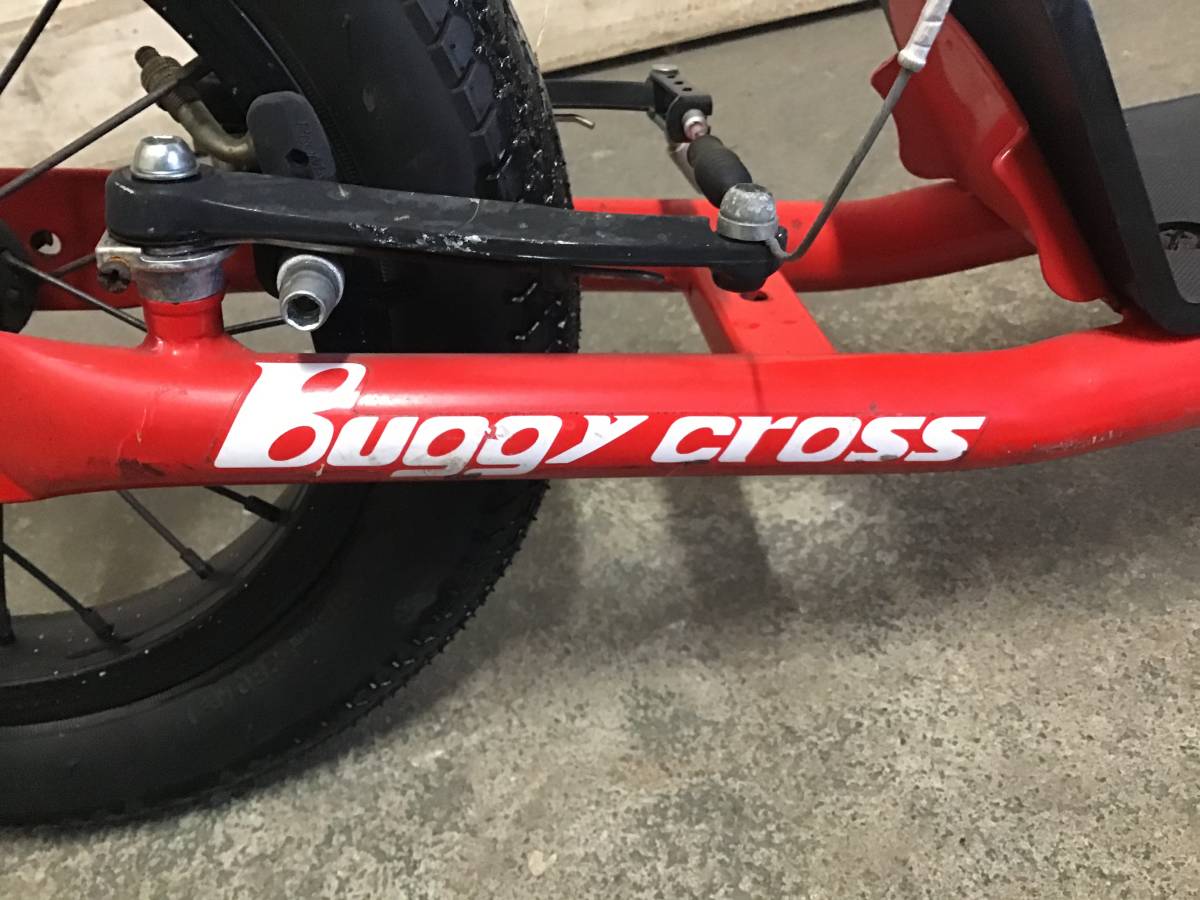 ★岐阜発　Buggy cross/バギークロス/キックボード/キックバイク/キックスクーター/レッド/走行確認△12インチ/現状品　R5.10/27★y_画像5