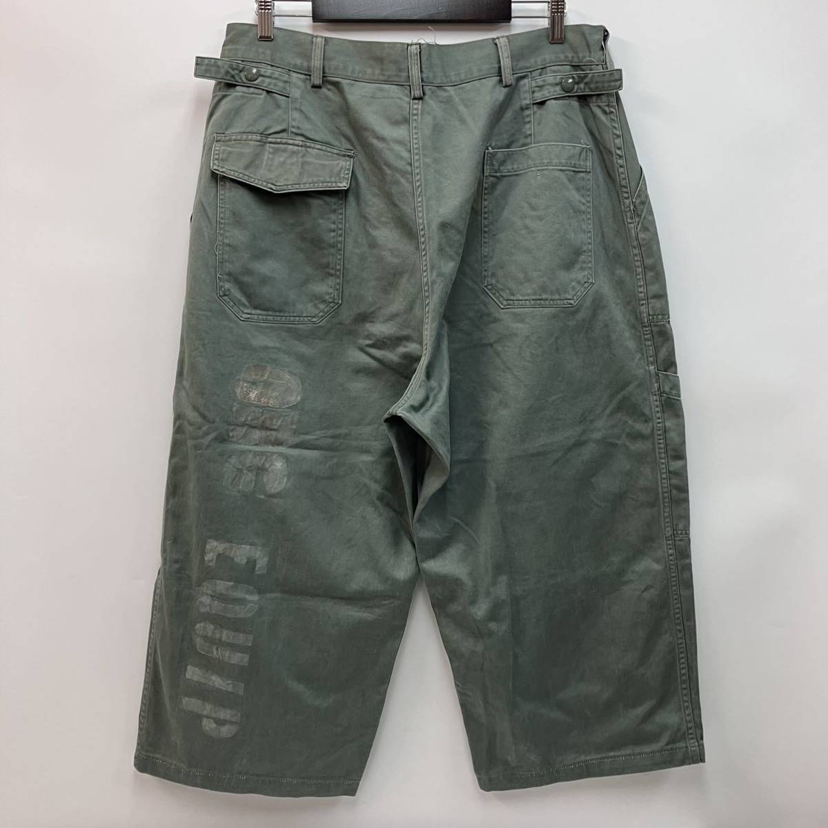 50S ヴィンテージ メカニックパンツ USAF T-4335A JACO PANTS,INC ペイント ステンシル カーキ ボタンフライ 空軍 vuz0048_画像1