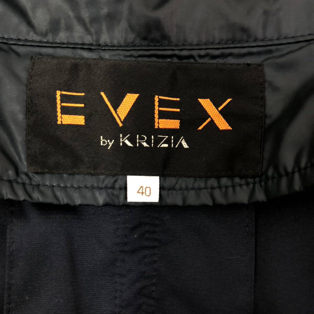 B322 EVEX by KRIZIA エヴェックス バイ クリッツィア ロングコート ベルト付き アウター 上着 羽織り 長袖 ネイビー 紺 レディース 40_画像8