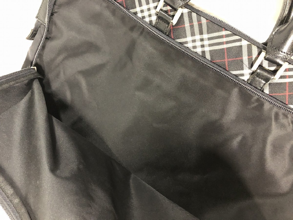 BURBERRY BLACK LABEL バーバリーブラックレーベル ビジネスバッグ ノバチェック ブラック 黒 ショルダーベルト付き 中古 正規品_画像7