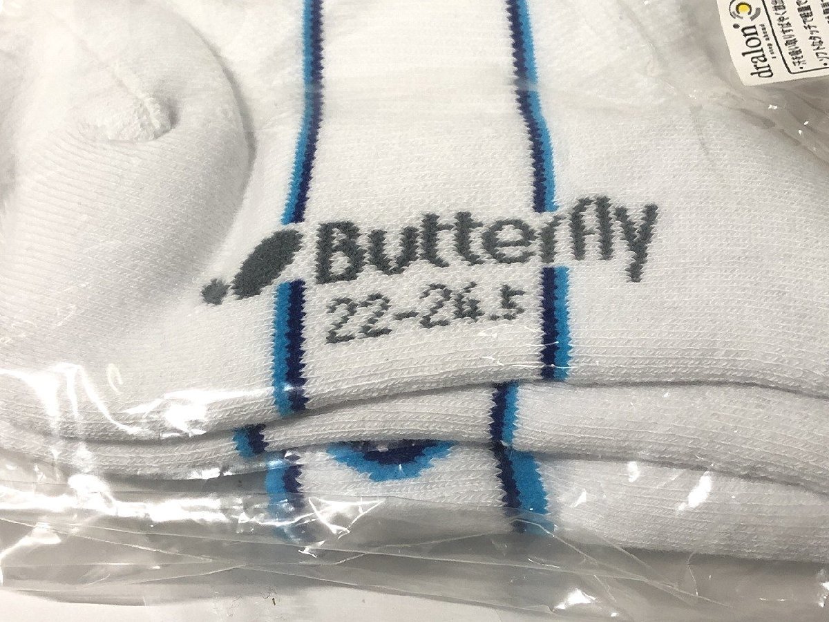 Butterflyバタフライ ソックス靴下 レディース 単品 22-24.5cm ショートソックス dralon ドラロン 素材使用 未使用 送料185円_画像3