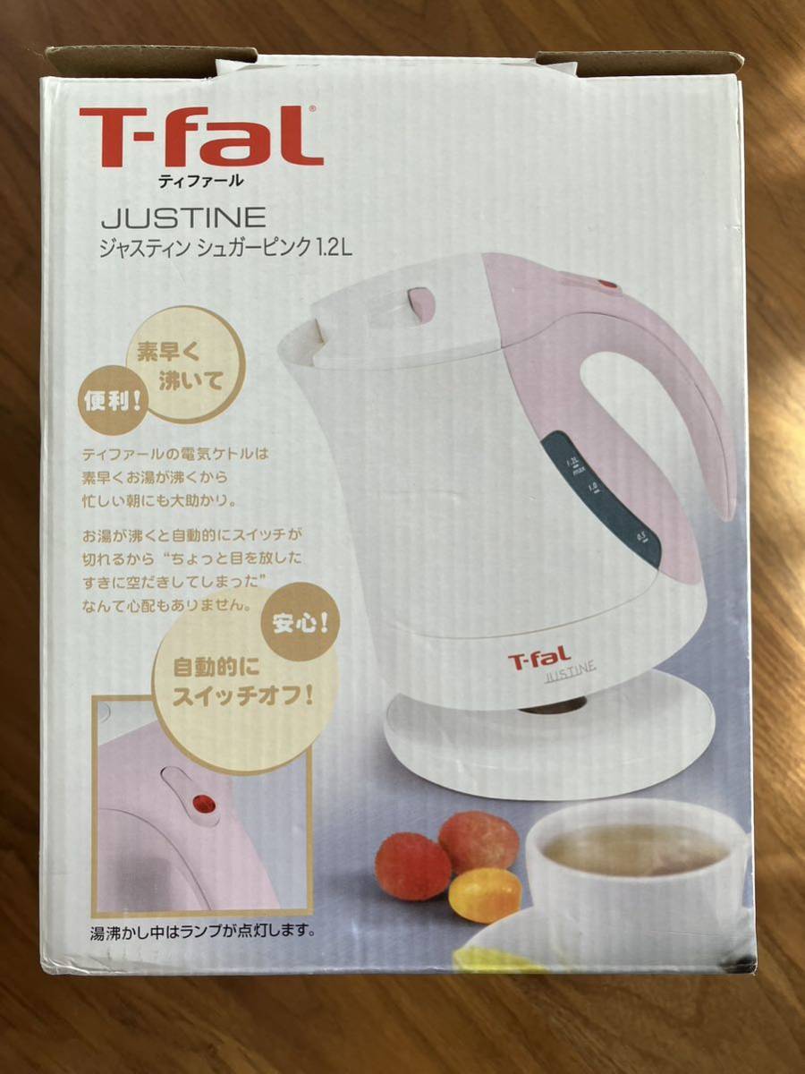 未使用　T-fal ティファール JUSTINE ジャスティン 電気ケトル シュガーピンク　1.2L BF500222R 1250W-100V_画像1