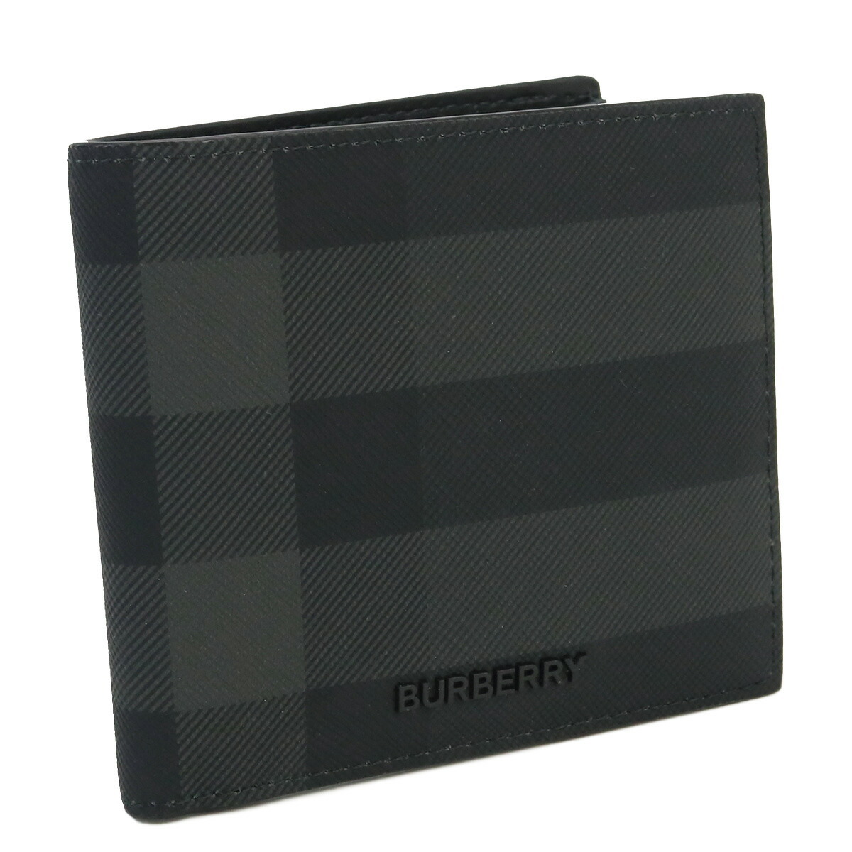 バーバリー BURBERRY ２つ折り財布小銭入付き ブランド 8070201 A1208 CHARCOAL ブラック グレー系 メンズ レディース