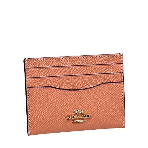 ◆新品 未使用 正規品◆COACH コーチ カードケース スリム ID メンズ レディース ライコーラル CO-311