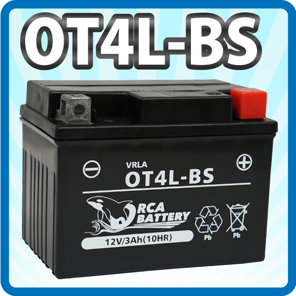 送料無料（沖縄除く）バイク バッテリーOT4L-BS 互換YT4L-BS YT4XL-BS FT4L-BS CTX4L-BS CT4L-BS 4L-BS 4LBS 充電済 1年保証_画像1