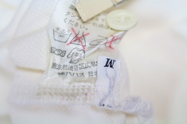 Papas PAPAS パパス マドモアゼルノンノン MITAKO ISLAND ポロシャツ トップス 半袖 日本製 M 白 ホワイト メンズ [828705]_画像8