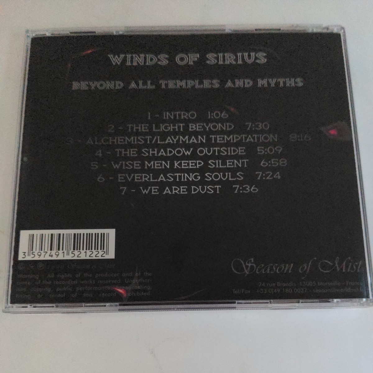 Winds Of Sirius　France　メロディック・デスメタル　ヘヴィメタル　Melodic Death Heavy Metal　輸入盤CD1999年リリース_画像6