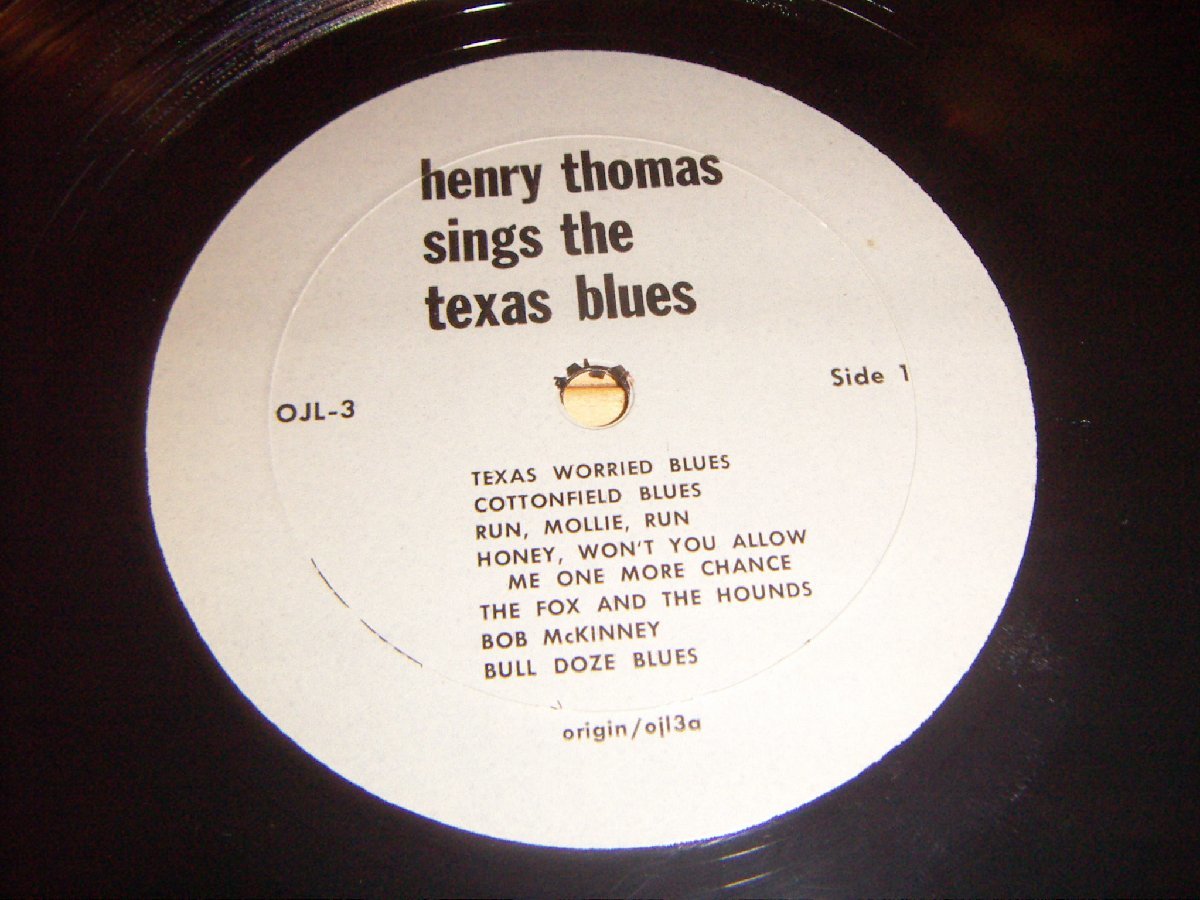 LP：HENRY THOMAS SINGS THE TEXAS BLUES ! 1927-28 OJL-3 ヘンリー・トーマス_画像2