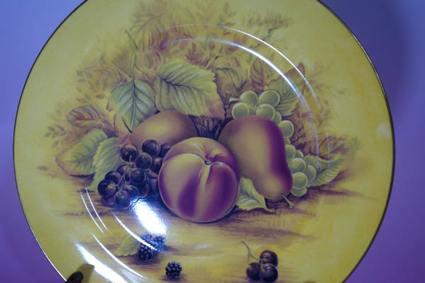 エインズレイ　オーチャードゴールド　デザート　プレート　飾り皿　英国製　AYNSLEY 　２１ｃｍ 　ロイヤルオーチャードゴールド_画像3