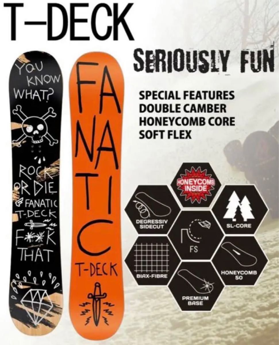 FANATIC T-DECK ファナティック スノーボード 板 147cm スノボー FANATIC T-DECK ファナティック スノーボード 板 147cm スノボー