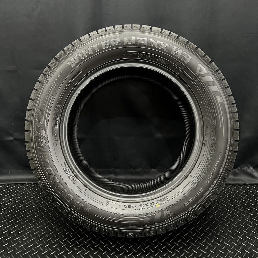 21年製ほぼ新品★DUNLOP WM03 225/60R16 1本 №231017-S4 センチュリー セルシオ ハイエース/ベンツ W220*W639等/16インチスタッドレス_画像7