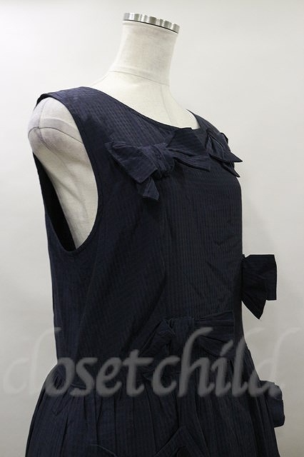 Jane Marple / Dobby cloth front ribbon dress H-22-09-12-135h-1-OP-JM-L-SK-ZT014-R_画像3