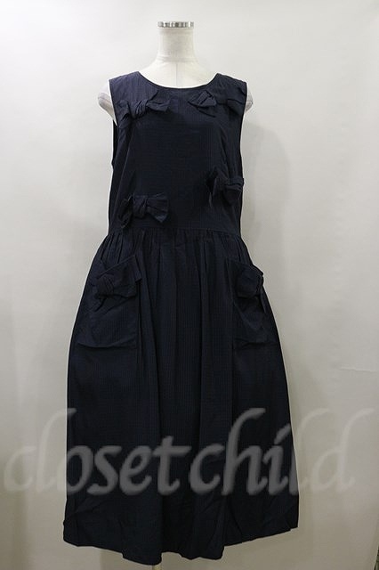 Jane Marple / Dobby cloth front ribbon dress H-22-09-12-135h-1-OP-JM-L-SK-ZT014-R_画像1