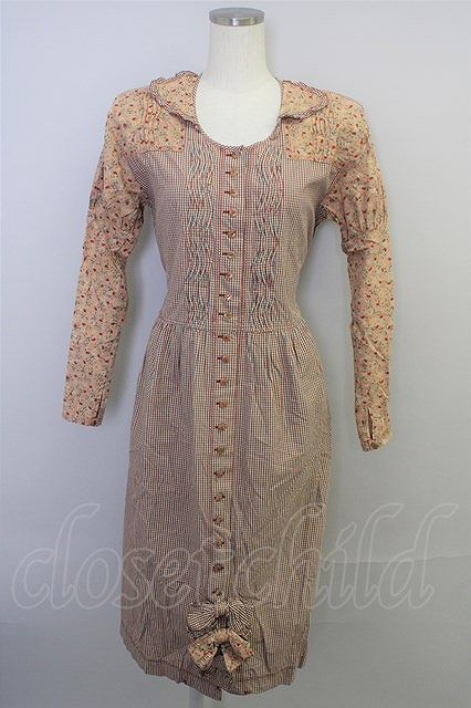 人気新品入荷 PINK HOUSE ピンクハウス デニムワンピース ティアード