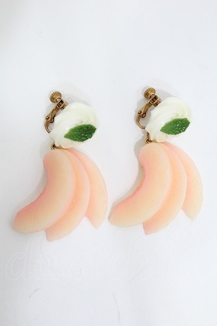 Q-pot. /pi-chi whip earrings Y-23-10-21-005-QP-AC-WD-ZY