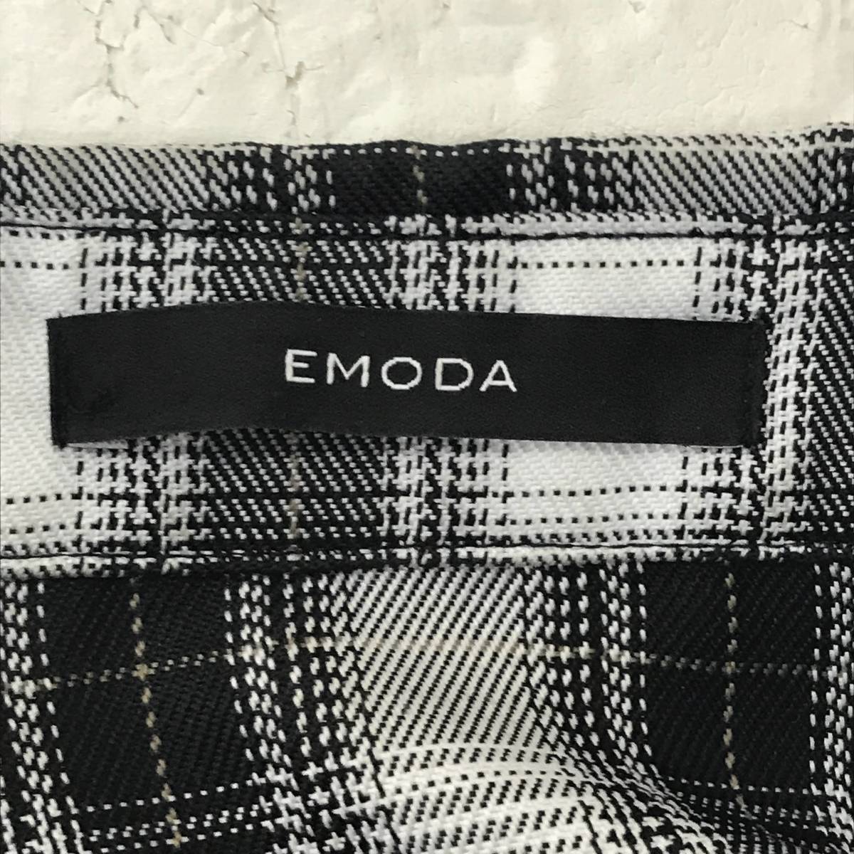 EMODA　エモダ　ヴィンテージチェックシャツ　Fサイズ　ライトミックス　ヴィンテージ風　S5.2-138　USED_画像8