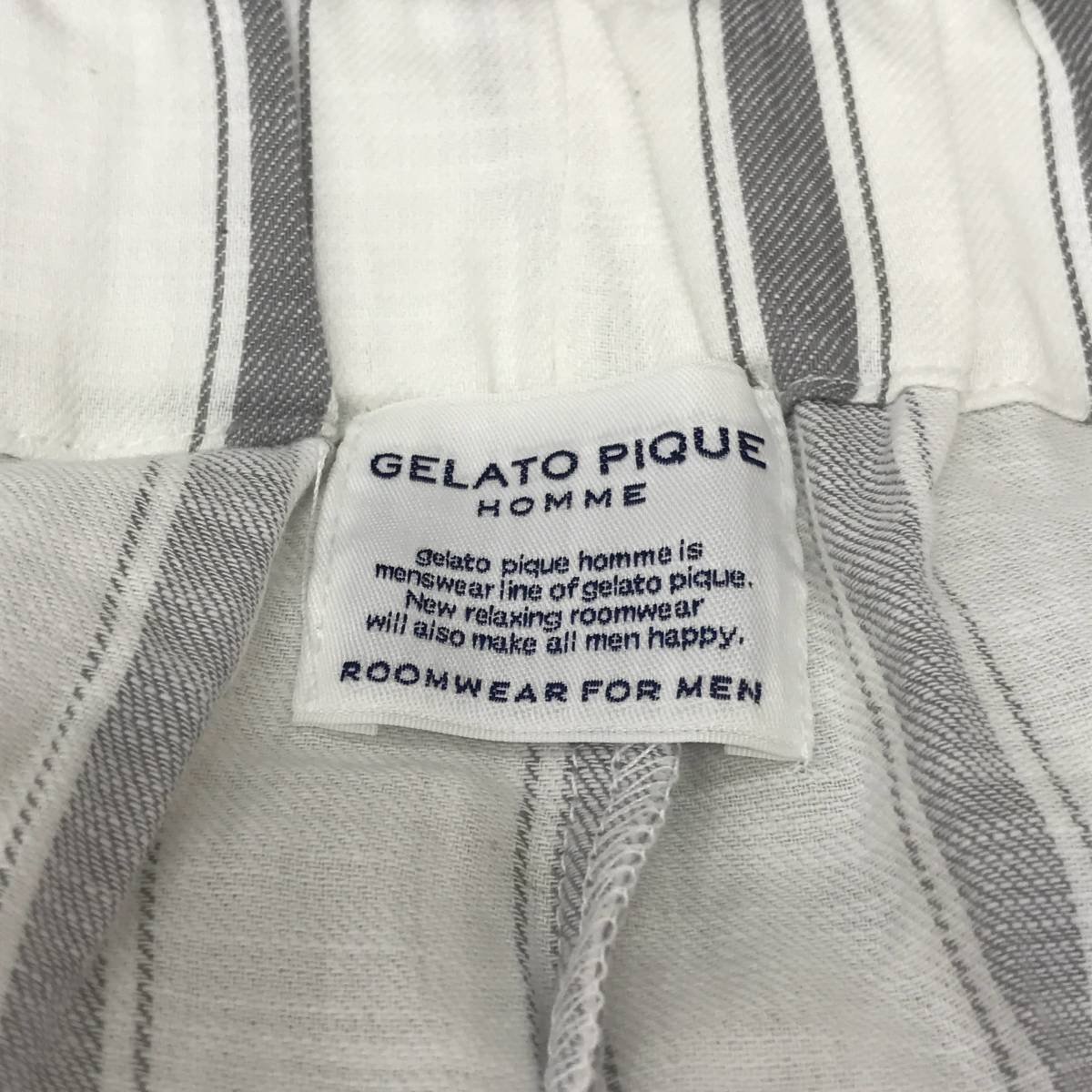 GELATO PIQUE HOMME Gelato Pique Homme shorts M size white × gray men's S5.2-185 USED