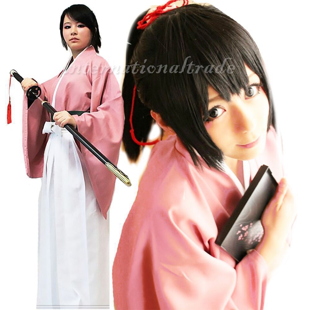  костюмированная игра одежда незначительный 0. снег 0 тысяч журавль способ японский костюм кимоно розовый белый hakama Halloween героиня герой игра 3159-3162