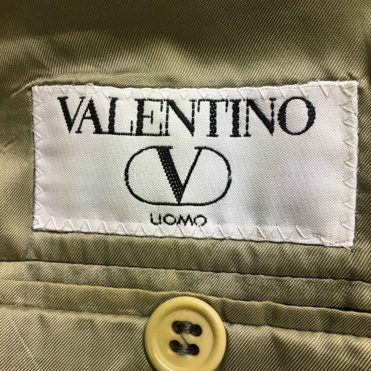 O1129-T◆イタリア製◆VALENTINO ヴァレンティノ テーラードジャケット 2B ステッチ◆size40 ベージュ メンズ トップス ウール_画像7