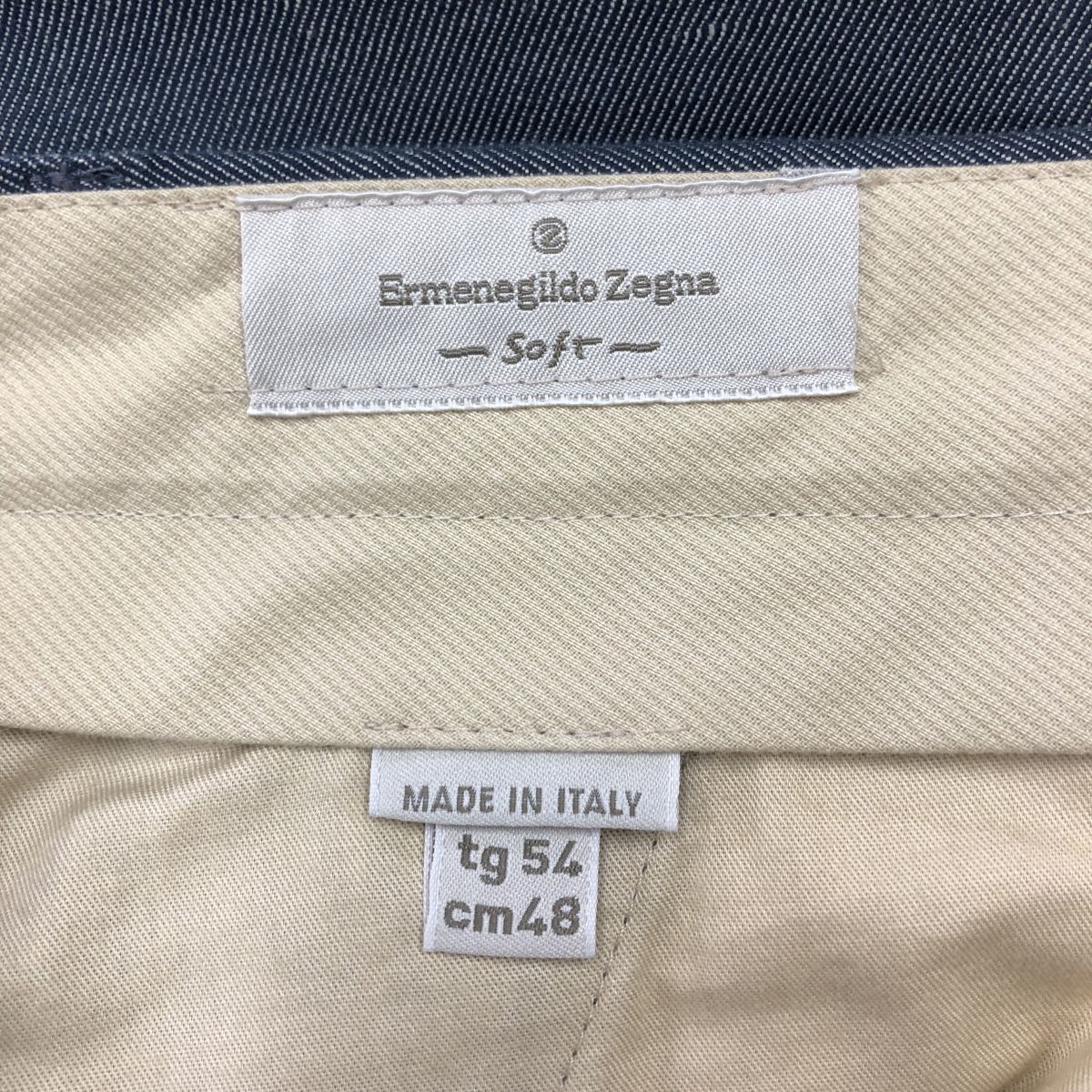 O1193-F-N◆ イタリア製 ◆ old ◆ Ermenegildo Zegna エルメネジルドゼニア スラックス パンツ ◆ size48 リネン コットン 古着 メンズ_画像8