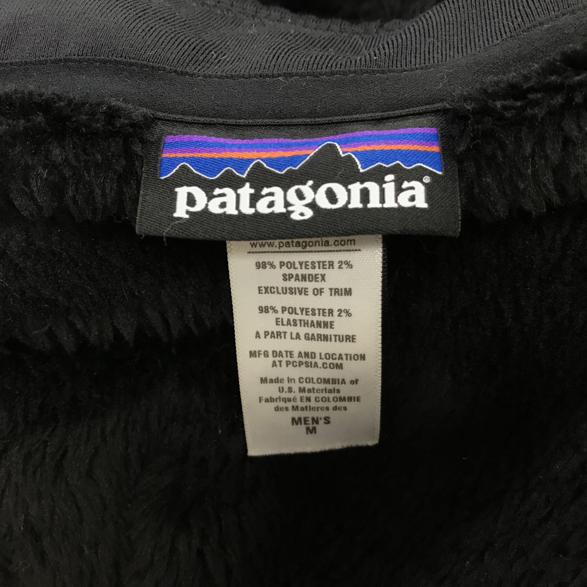 O2260-D◆良品◆ patagonia パタゴニア R3 JACKET フリースジャケット フルジップ メンズ◆sizeM ブラック 黒 ポリエステル ストレッチ_画像8