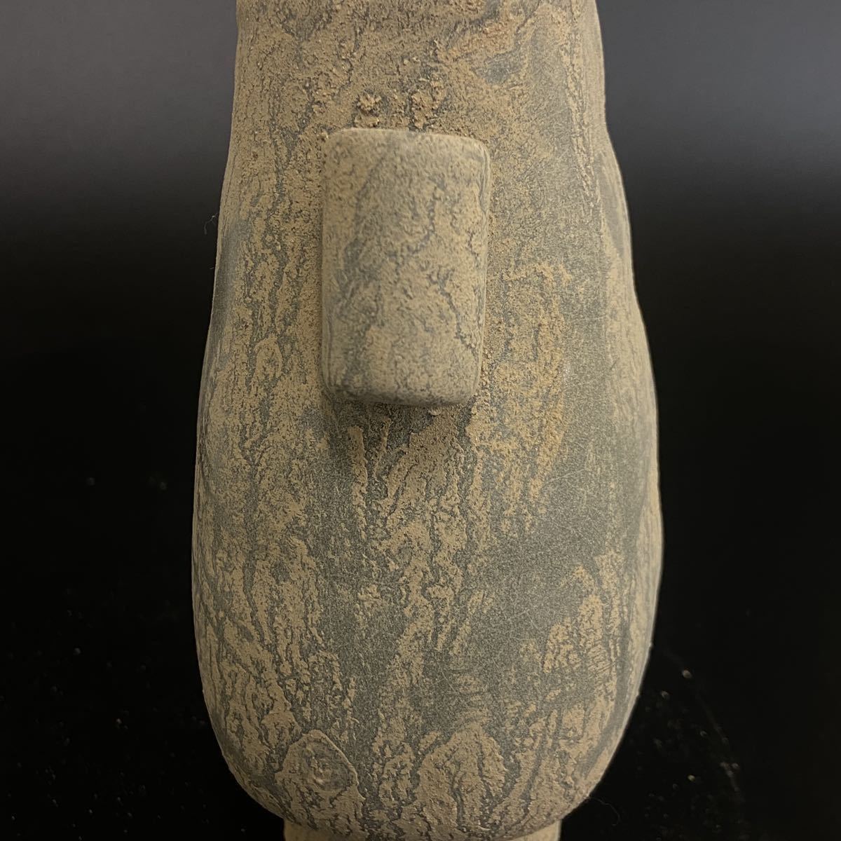 中国 古美術 宋代 汝窯 官窯 青磁 瓶 花瓶 高さ 14.5cm_画像6