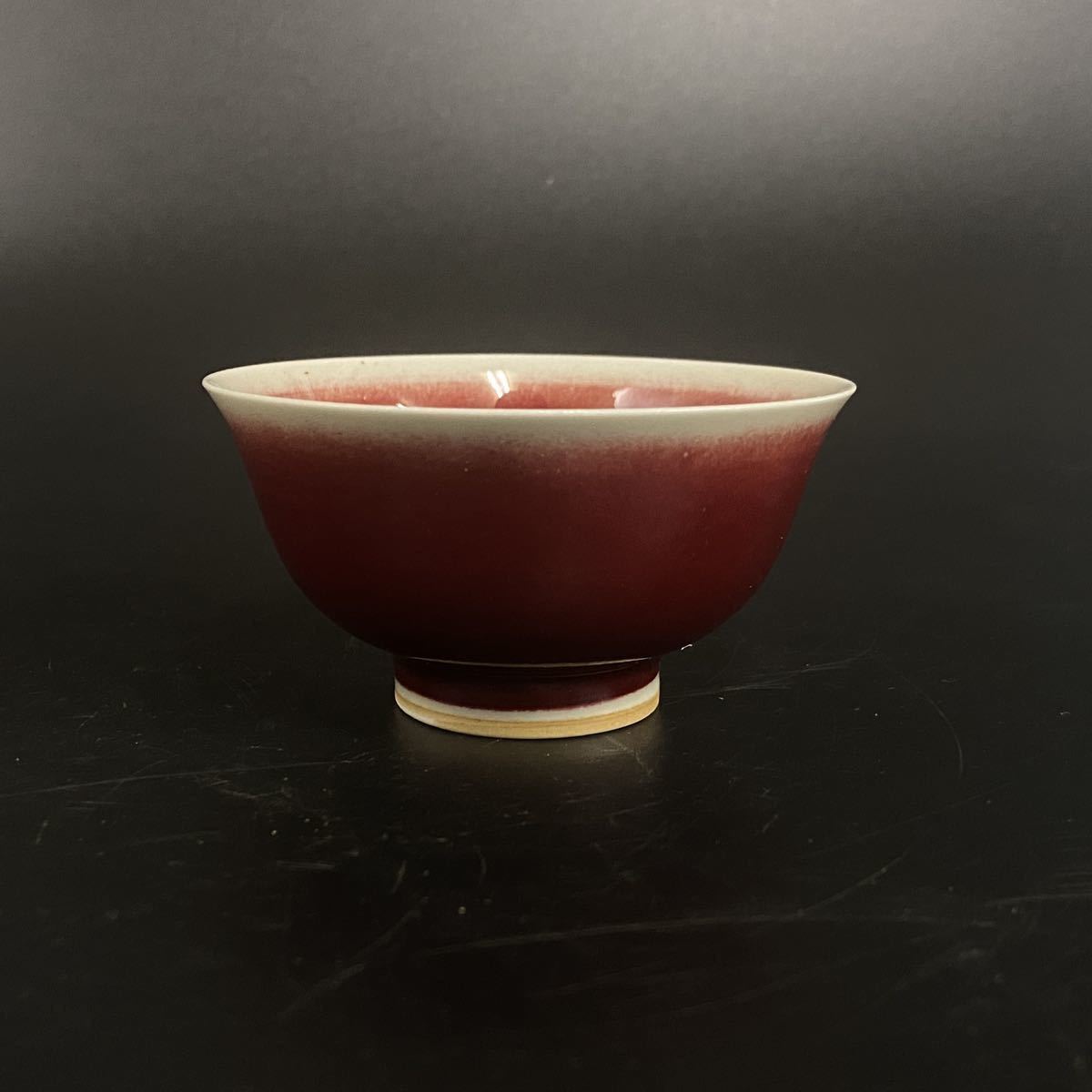 激安人気新品 清朝期 辰砂茶碗 紅釉 景徳鎮 中国古玩 中国美術 旧家