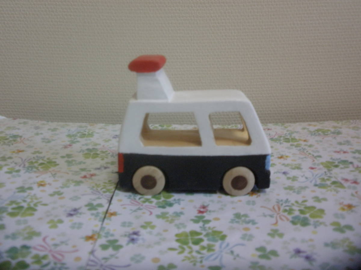 [ original work ] handmade wooden toy ~.... patrol car work No.845