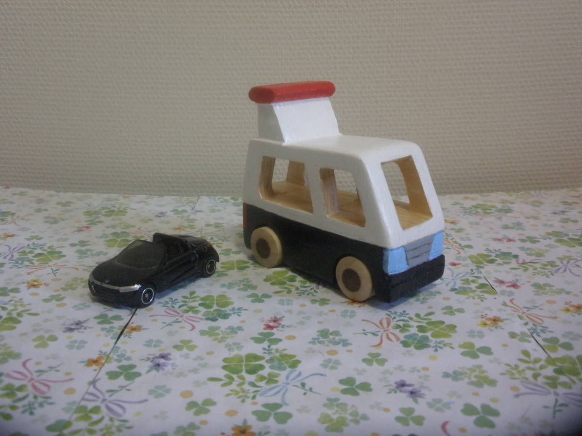 [ original work ] handmade wooden toy ~.... patrol car work No.845