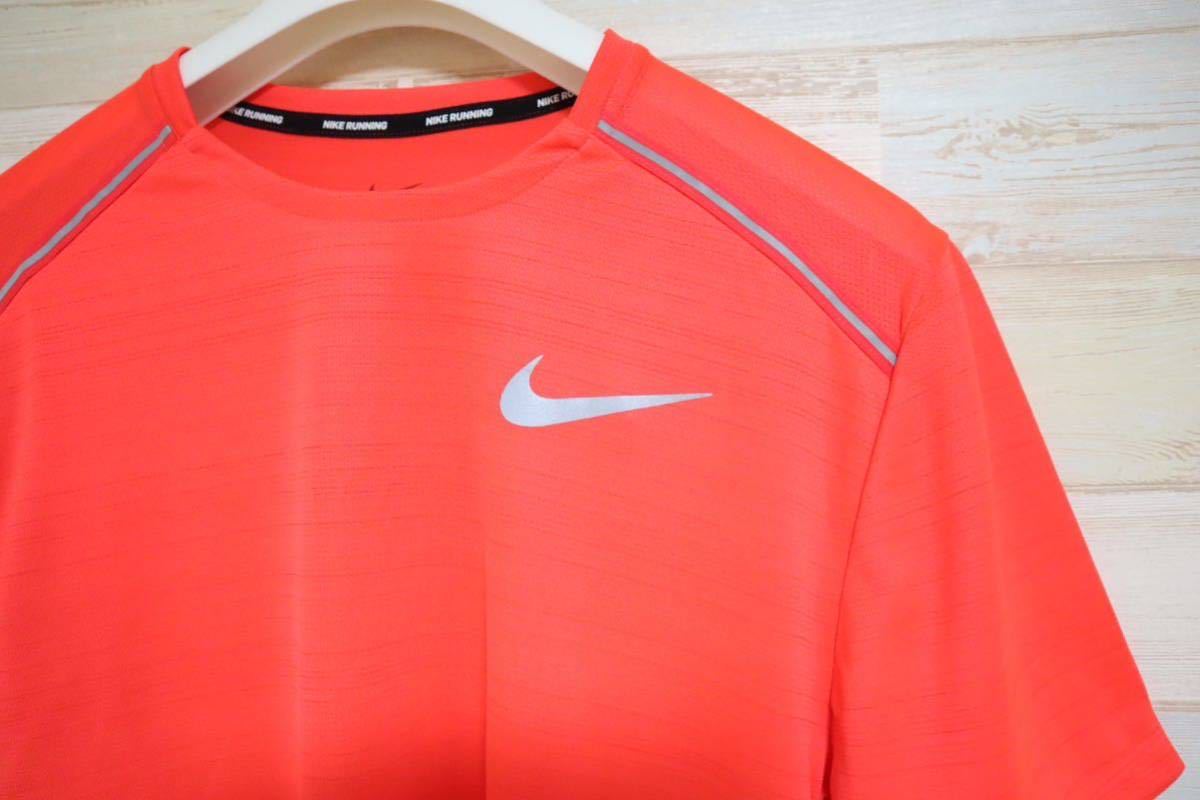 新品 Lサイズ NIKE ナイキ DRI-FIT マイラー S/S トップ メンズ　半袖ランニングシャツ　オレンジ