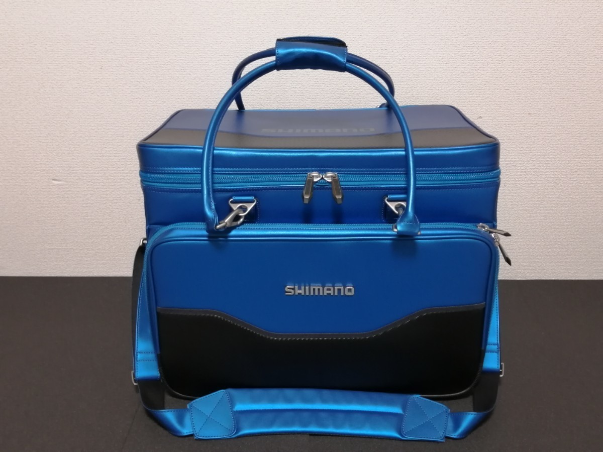 未使用　シマノ　へらバッグ　XT サファイアブルー　50L　ヘラバッグ　へら用品　タックルボックス