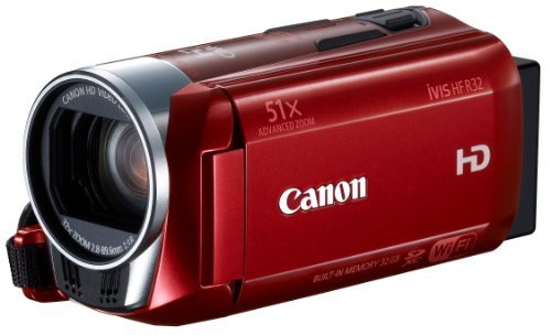 Canon デジタルビデオカメラ iVIS HF R32 レッド 光学32倍 Wi-Fi IVISHFR32RD　(shin_画像1