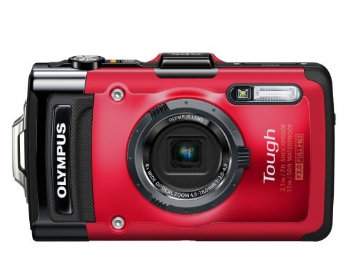 OLYMPUS デジタルカメラ STYLUS TG-2 1200万画素CMOS 15m防水 100kgf耐荷重 レッド TG-2 RED　(shin_画像1